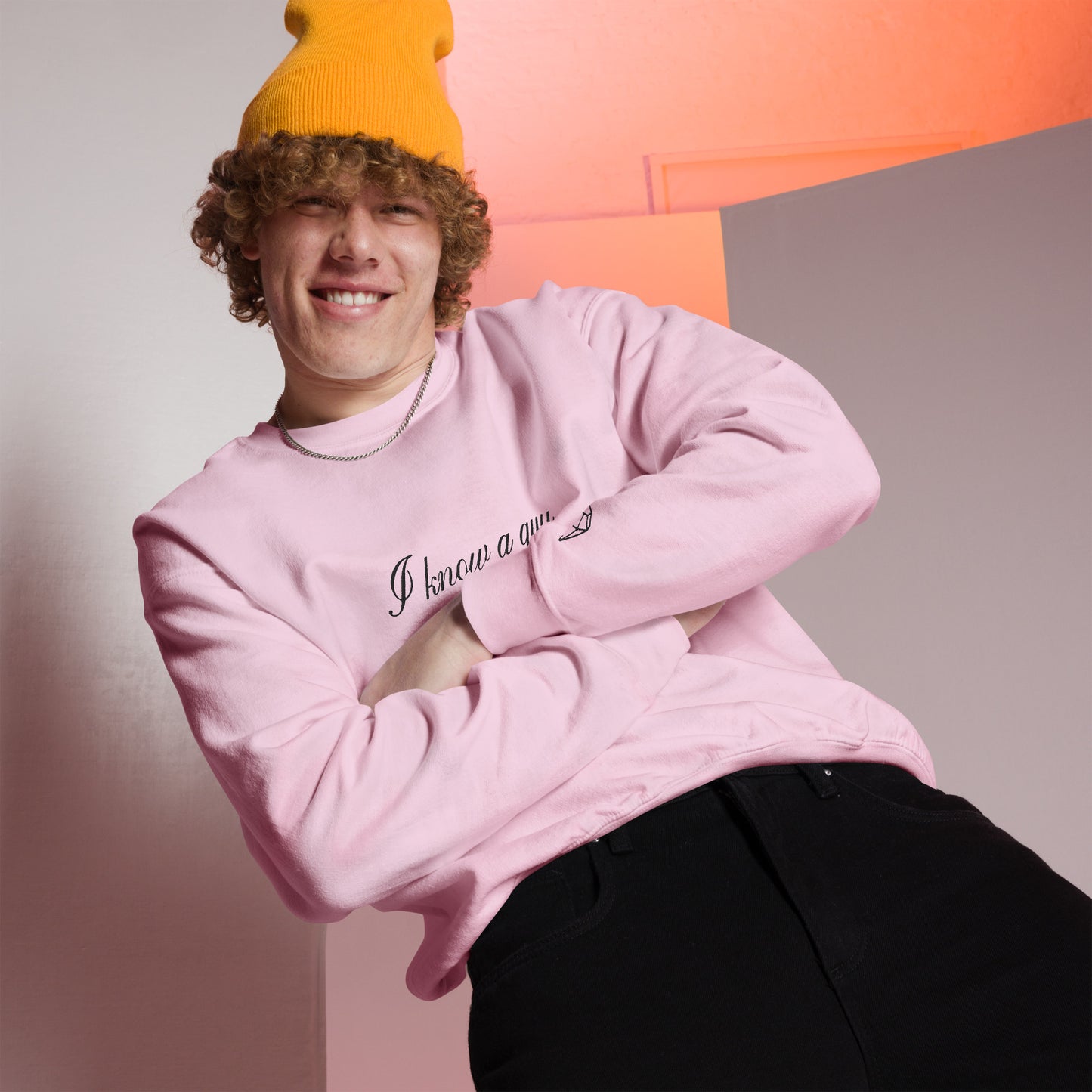 PINK I Know a Guy Unisex Sweatshirt